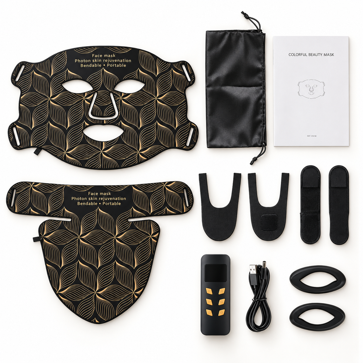 Silicone LED Facial Mask with Neck Cover